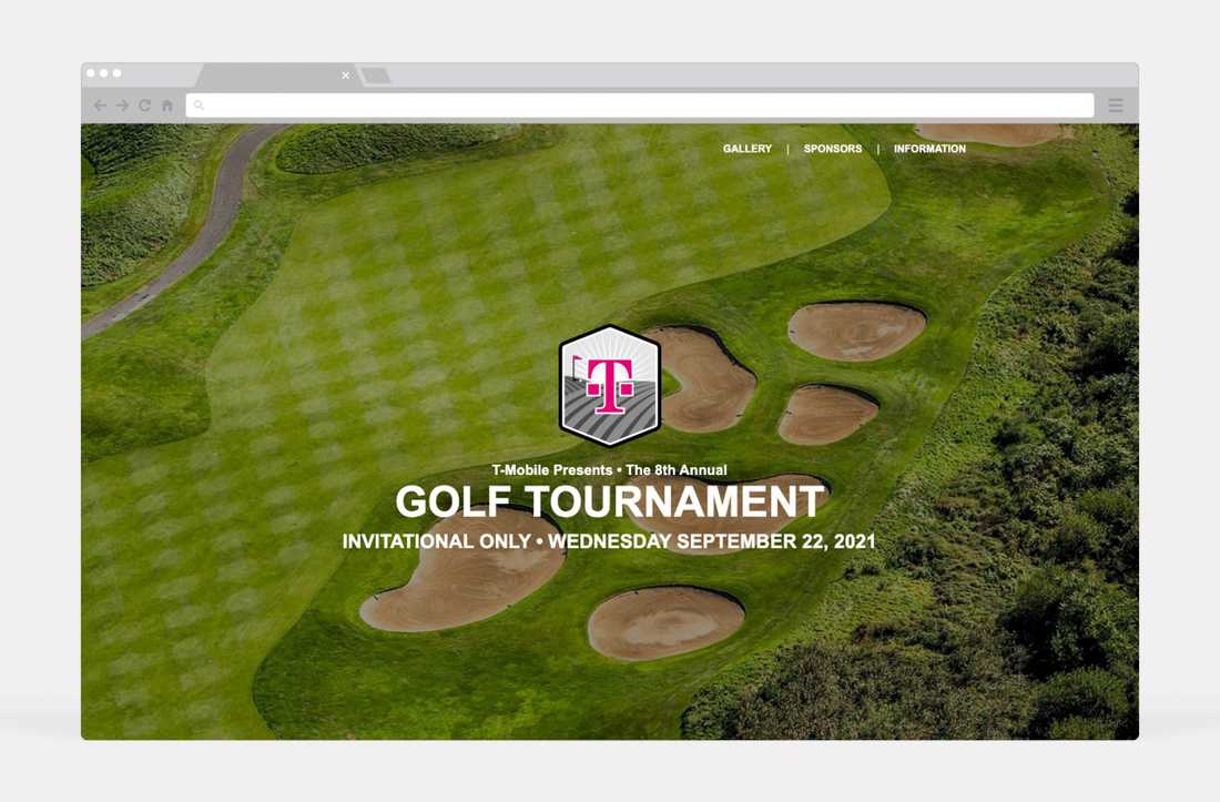 T-Mobile Golf Tournament Website